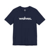 WOLVES, PERIOD. Unisex Tee in Navy — t-shirts that gives back to wildlife rescues