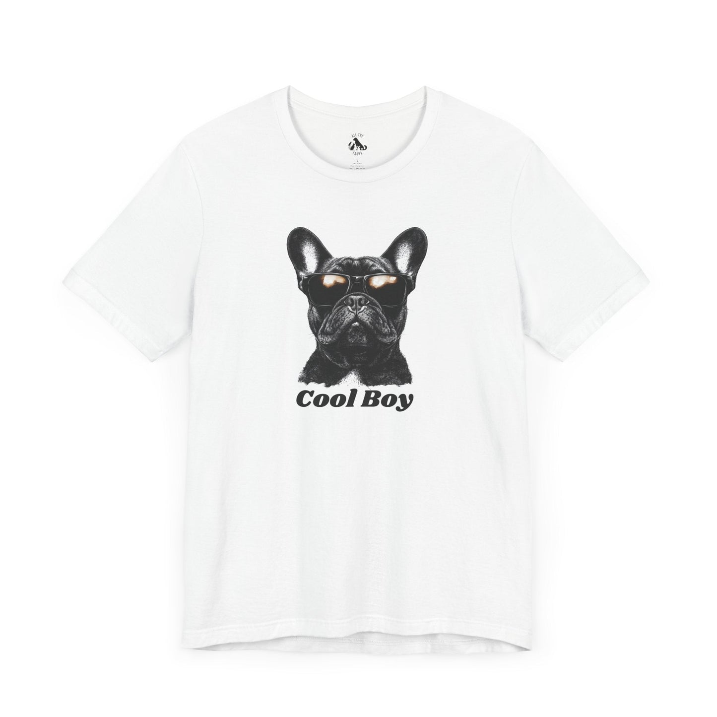 Printify T-Shirts White / XS Cool Boy 1 French Bulldog Unisex Tee