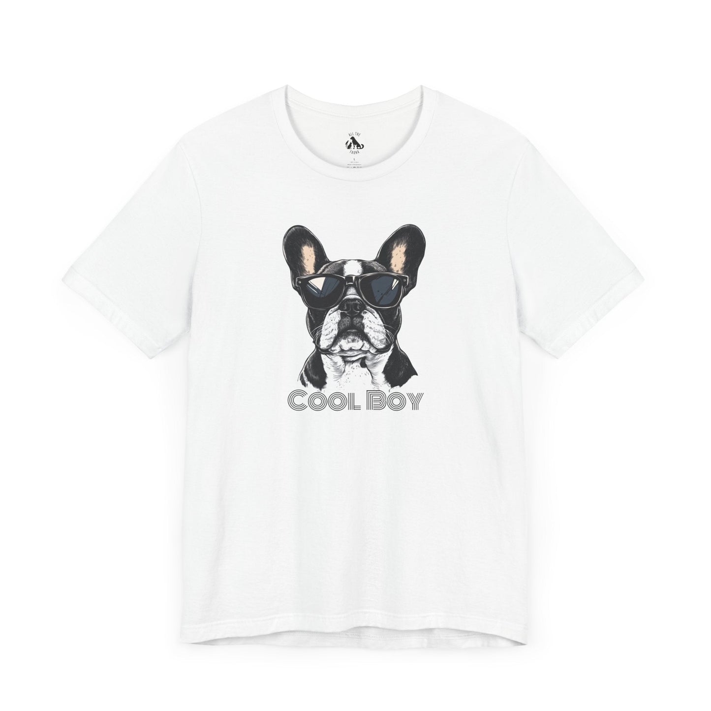 Printify T-Shirts White / XS Cool Boy 3 French Bulldog Unisex Tee