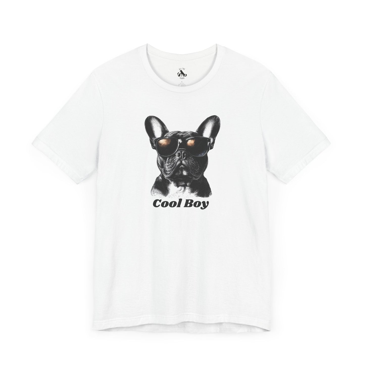 Printify T-Shirts White / XS Cool Boy 4 French Bulldog Unisex Tee