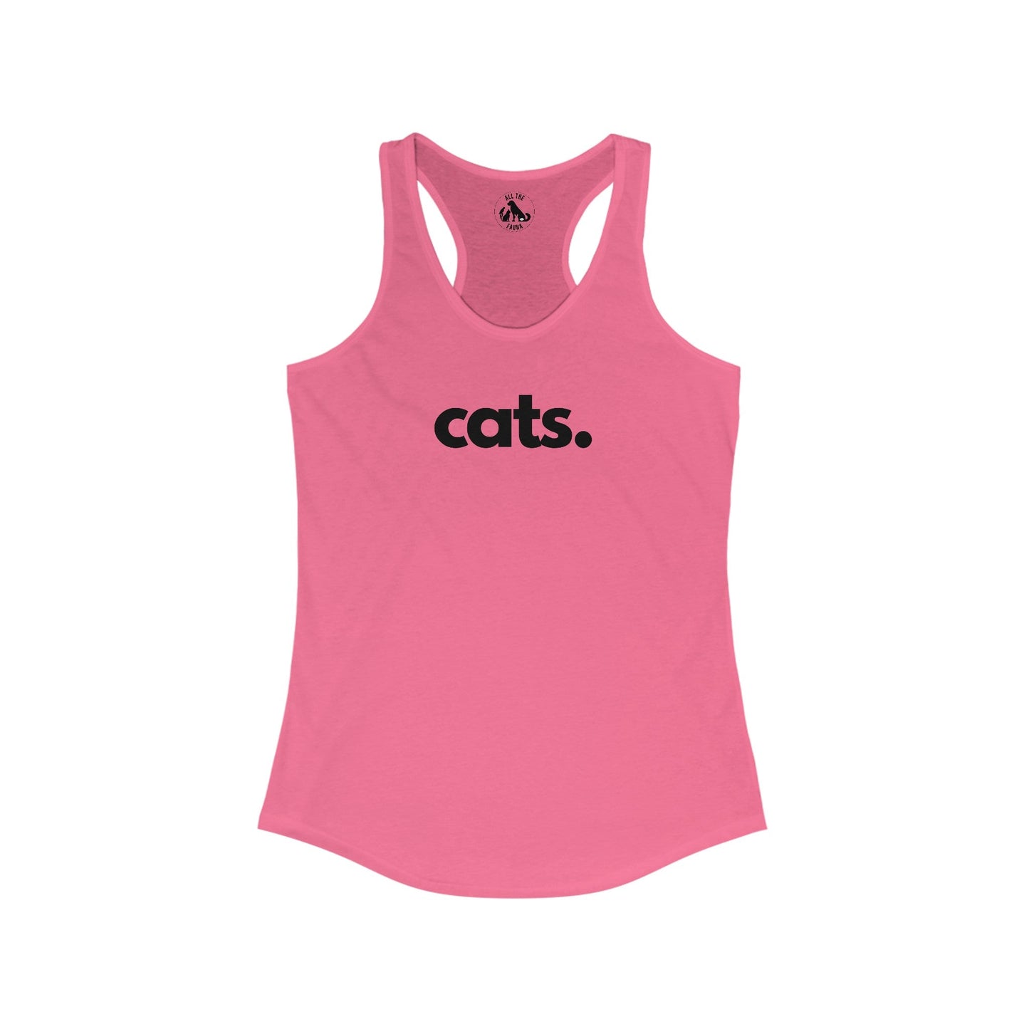 Printify Tank Top CATS, PERIOD. Women's Lightweight Racerback Tank