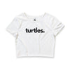 TURTLES, PERIOD Women's Crop Tee — t-shirts that gives back to ocean wildlife rescues