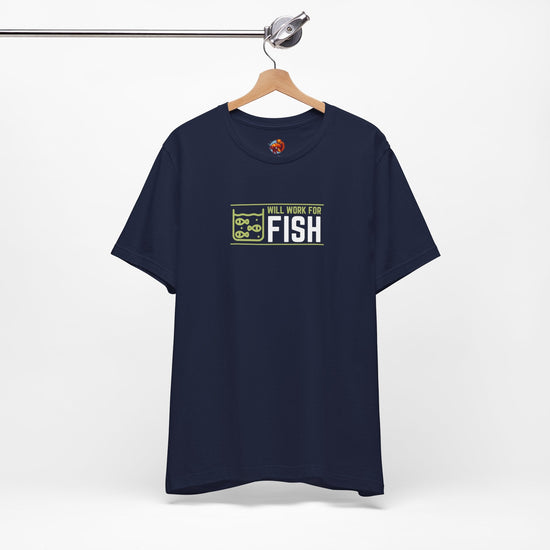 Will Work for Fish Tropical Fish Unisex Heavy Cotton Tee - All The Fauna - Support Animal Shelter Fundraising - Gifts for Animal Lovers