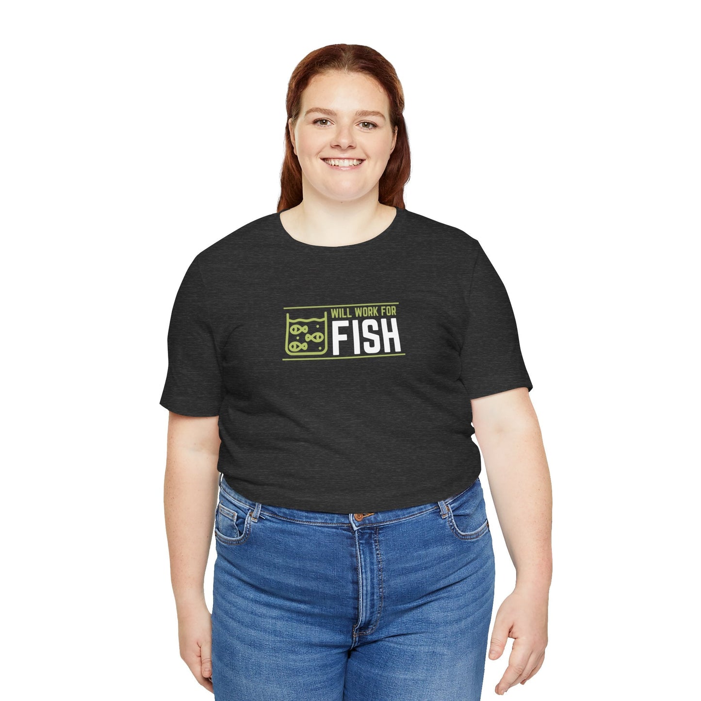 Will Work for Fish Tropical Fish Unisex Heavy Cotton Tee - All The Fauna - Support Animal Shelter Fundraising - Gifts for Animal Lovers