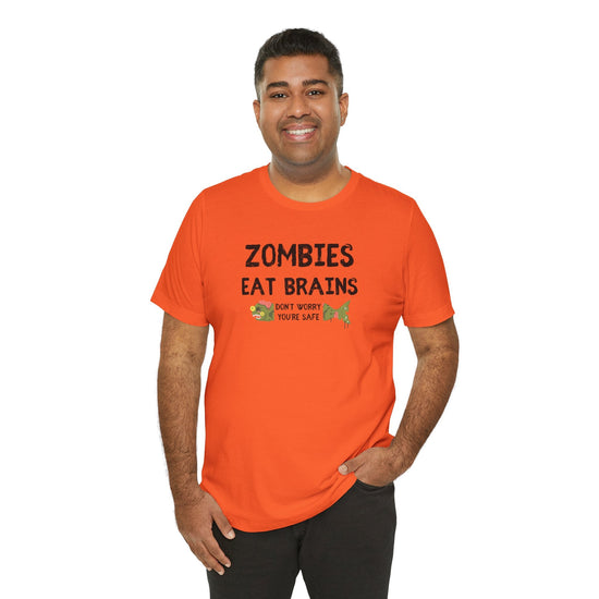 ZOMBIES EAT BRAINS Fish Unisex Tee - Support Animal Shelter Fundraising - Gifts for Animal Lovers