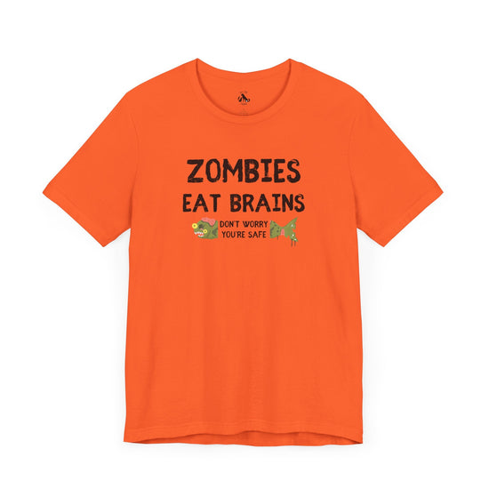 ZOMBIES EAT BRAINS Fish Unisex Tee - Support Animal Shelter Fundraising - Gifts for Animal Lovers